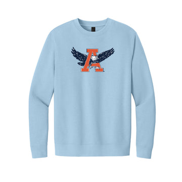 The Auburn Throwback Eagle | Ice Blue Crewneck Sweatshirt