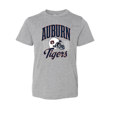 The Vintage Auburn Tigers Football Helmet | Youth Heather Tee