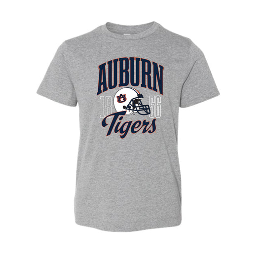 The Vintage Auburn Tigers Football Helmet | Youth Heather Tee