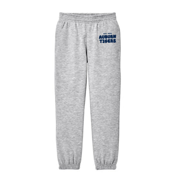 The Auburn Tigers Puff | Youth Light Heather Grey Sweatpant