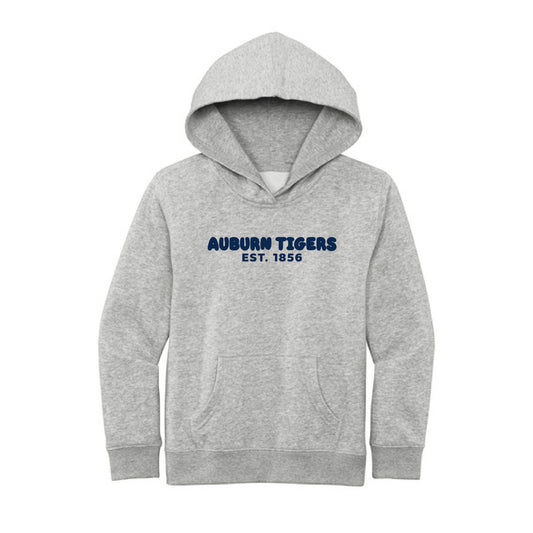 The Auburn Tigers Puff | Youth Light Heather Grey Hoodie