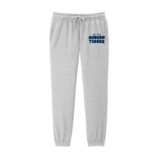 The Auburn Tigers Puff | Light Heather Grey Fleece Sweatpant