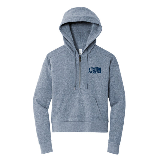 The Auburn Tigers Wavy |  Navy Frost 1/2 zip Pullover