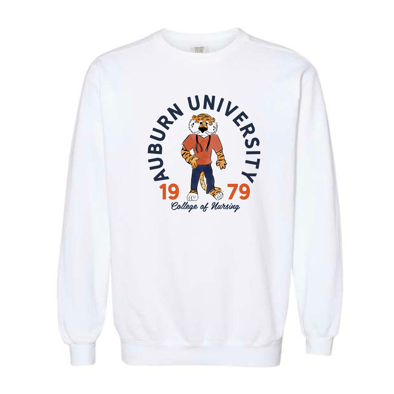 The Auburn University Nursing Arch | Adult White Sweatshirt