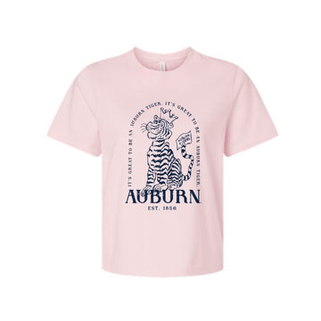 The Auburn Vintage Tiger | Soft Pink Tee