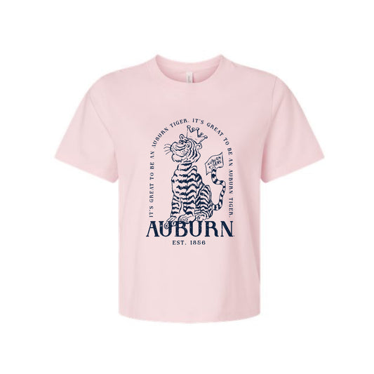 The Auburn Vintage Tiger | Soft Pink Tee
