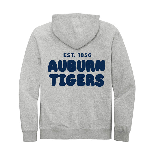 The Auburn Tigers Puff | Youth Light Heather Grey Hoodie