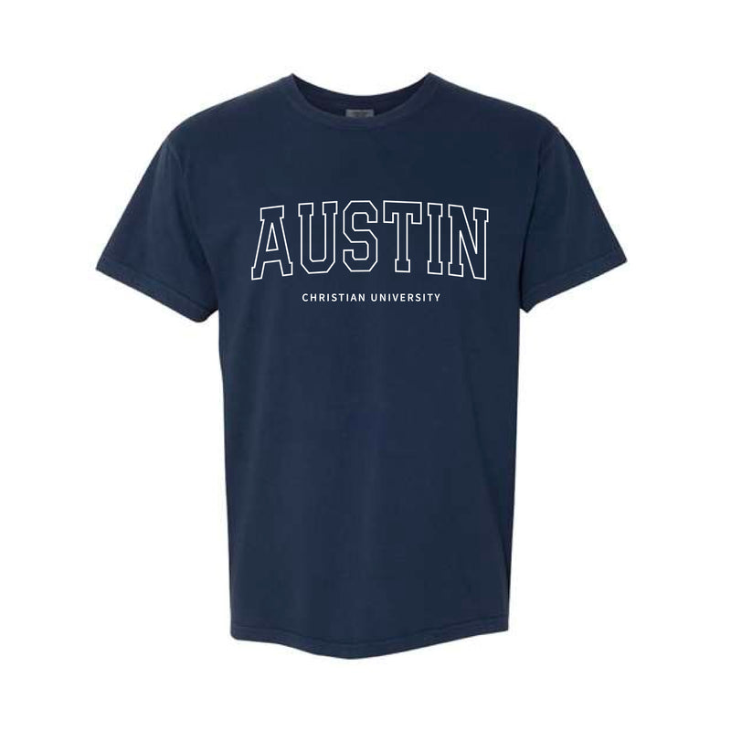 The Austin Christian Arch | True Navy Tee