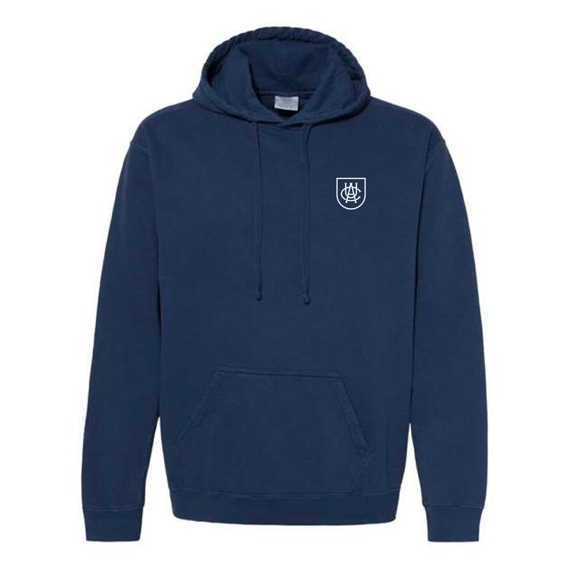 The Austin Christian University Block | True Navy Hooded Sweatshirt