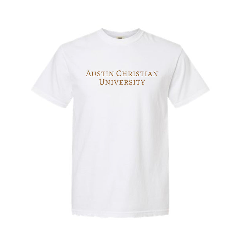 The Austin Christian University Seal | White Tee