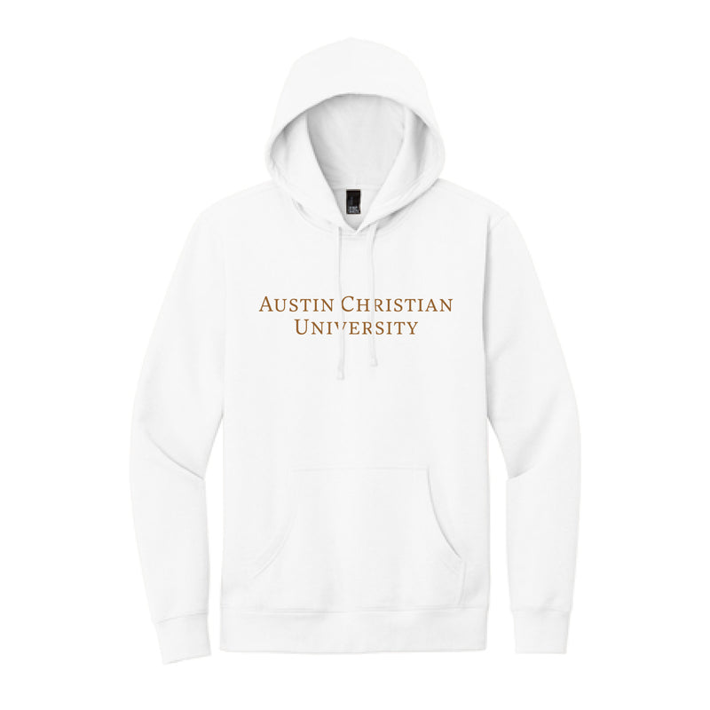 The Austin Christian University Seal | White Fleece Hoodie