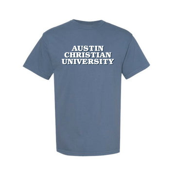 The Austin Christian University Stacked | Blue Jean Tee