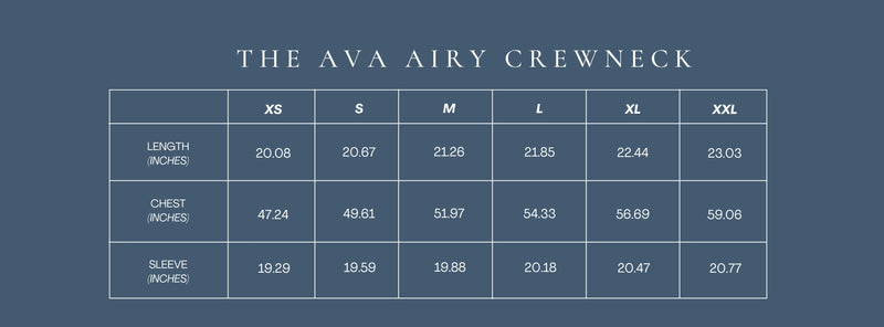 The Navy Ava Airy Crewneck | War Eagle Woven Label