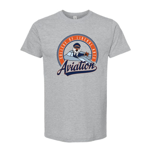 The Aviation Circle | Heather Grey Oversized Tee
