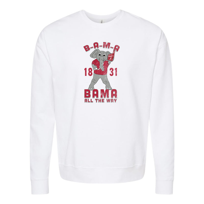 The Bama All The Way Big AL | White Sweatshirt