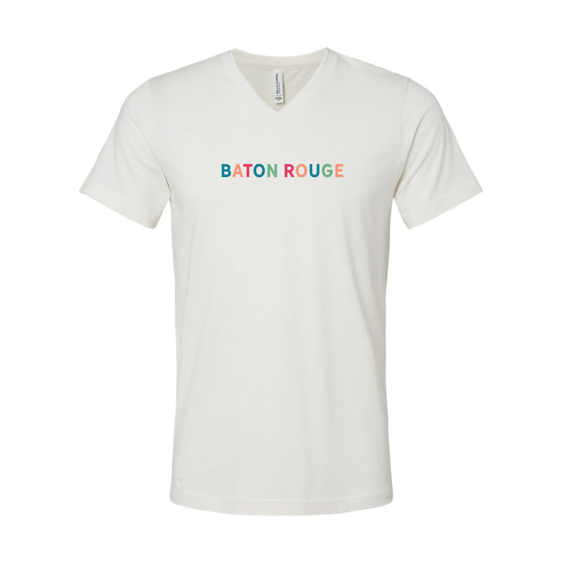 The Baton Rouge Multi | Vintage White V-Neck Tee