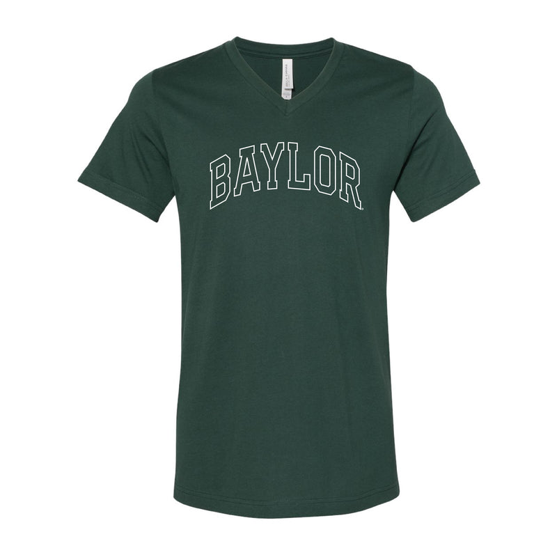 The Baylor Arch Outline | Forest V-Neck Tee