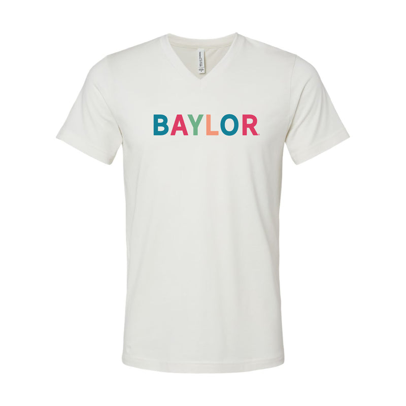 The Baylor Multi | Vintage White V-Neck Tee