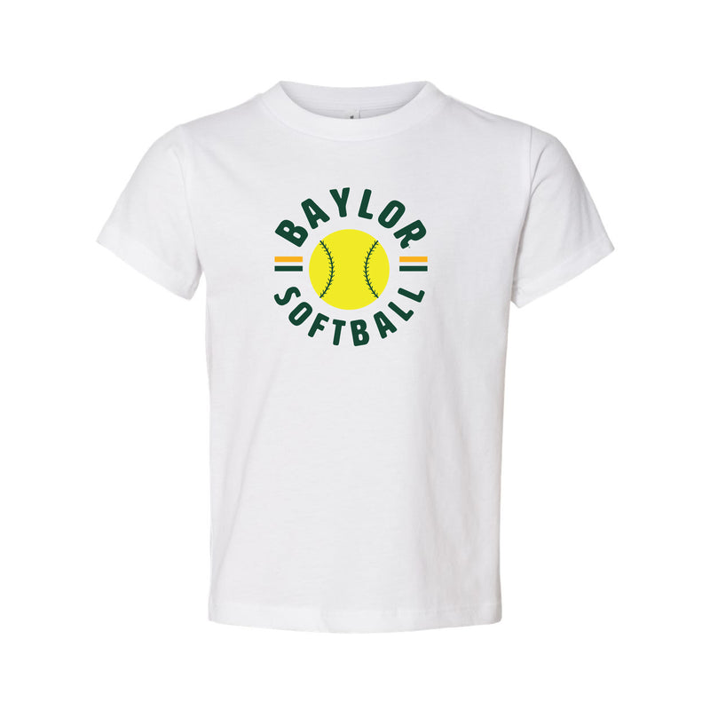 The Baylor Softball EST | Toddler White Tee