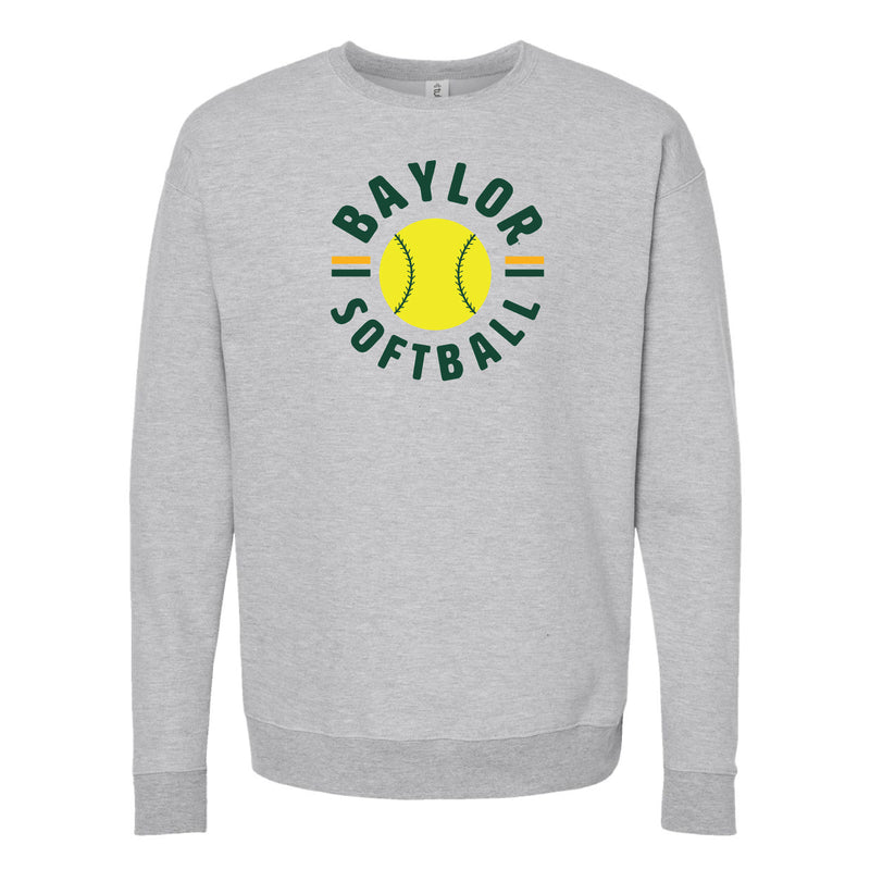 The Baylor Softball EST | Adult Heather Grey Sweatshirt