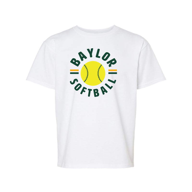 The Baylor Softball EST | Youth White Tee