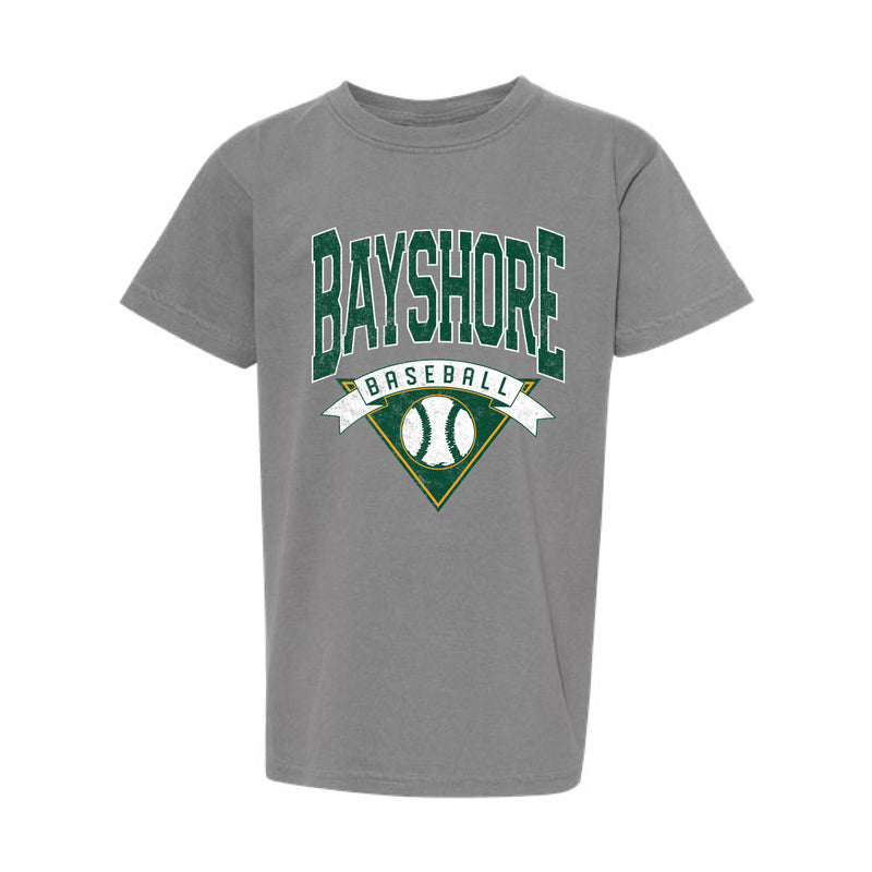 The Bayshore Baseball | Youth Grey Tee