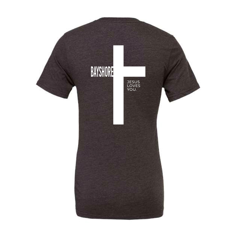 The Bayshore Cross | Dark Grey Heather Tee