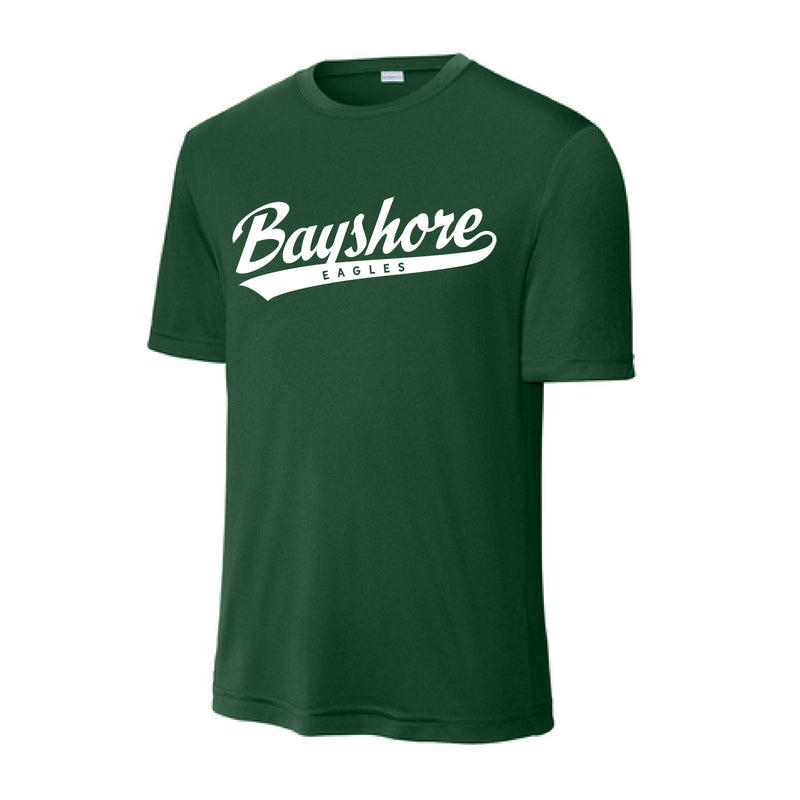 The Bayshore Swoosh | Forest Green Performance Tee