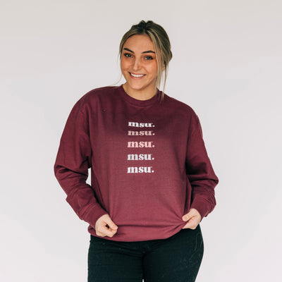 The MSU Repeat | Maroon Sweatshirt