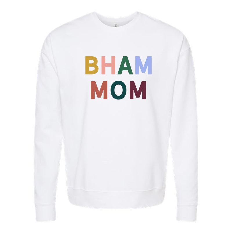 The BHAM Mom Multi | White Oversized Sweatshirt