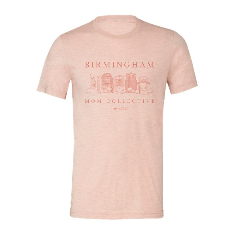 The BHAM Mom Serif | Prism Peach Tee