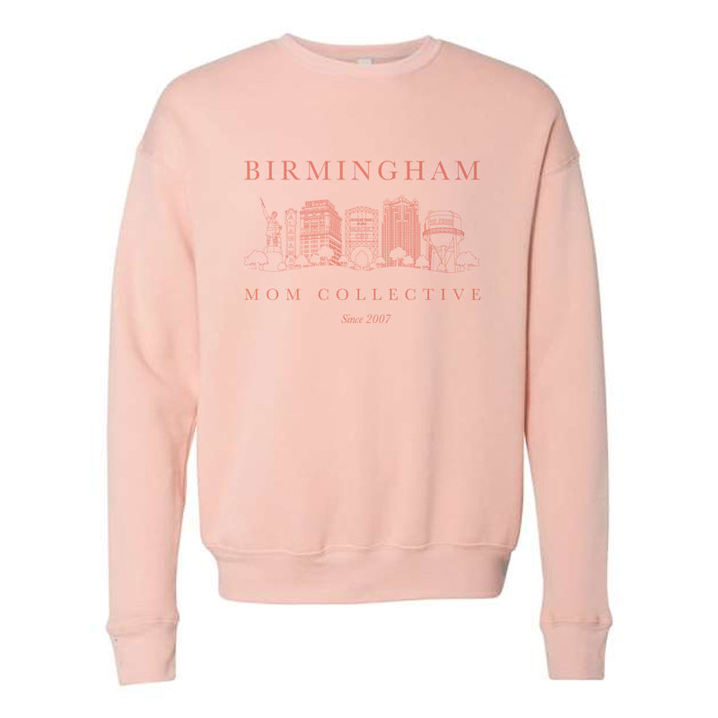 The BHAM Mom Serif | Peach Sweatshirt