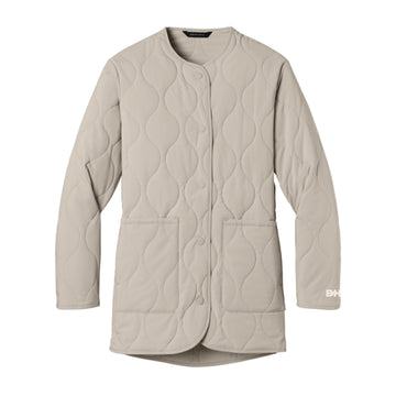 The Monochrome Icon Logo | Embroidered Almond Women's Quilted Liner Jacket