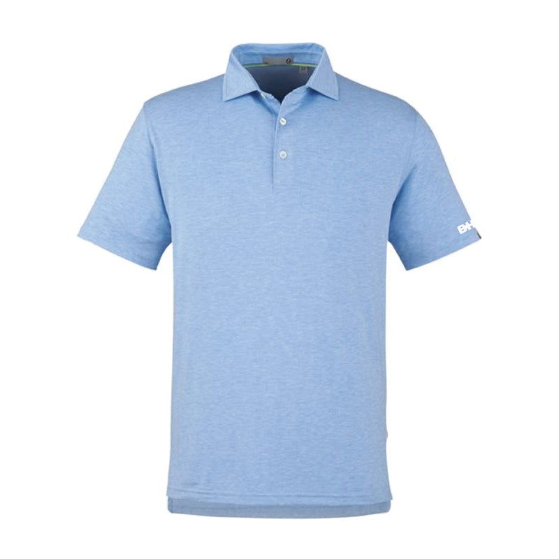 The Monochrome Icon Logo | Embroidered Short Sleeve Polar Heather Polo