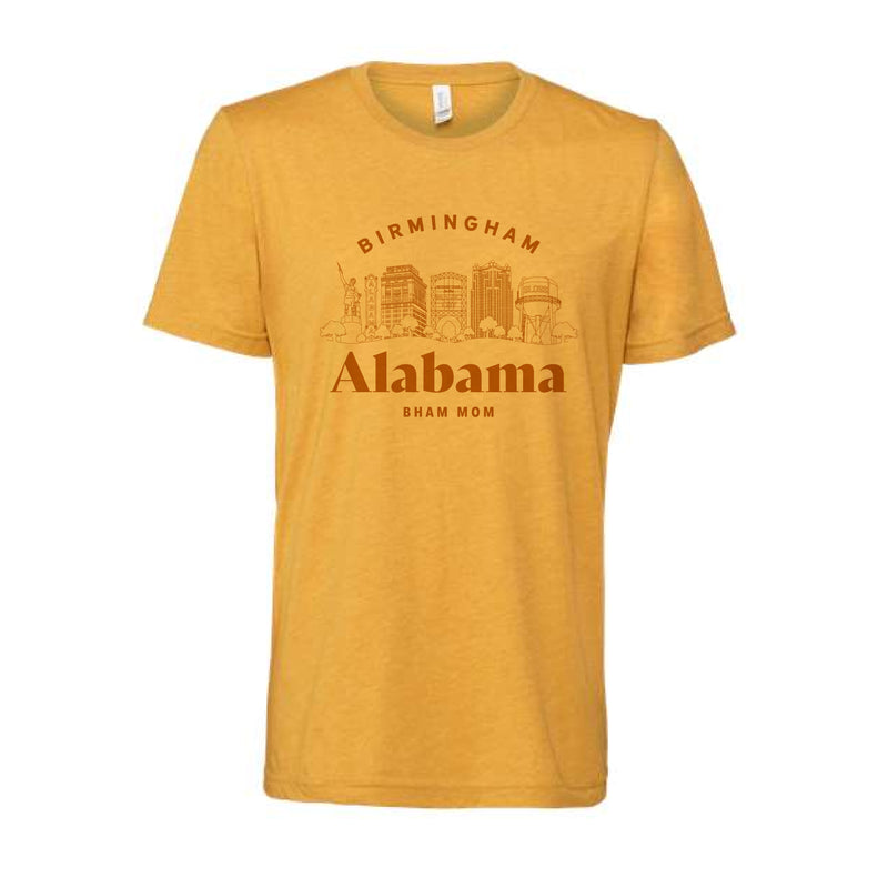 The BHAM Alabama Arch | Heather Mustard Tee