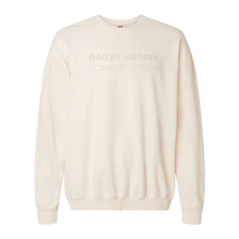 The Typefont Logo | Embroidered Parchment Crewneck Sweatshirt