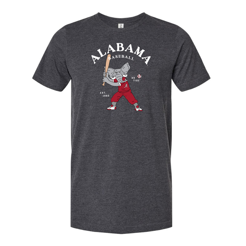 The Big Al Baseball Player | Heather Dark Grey Tee