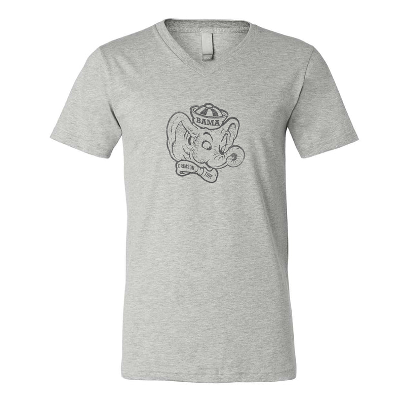 The Big Beanie Elephant Outline | Athletic Heather V-Neck