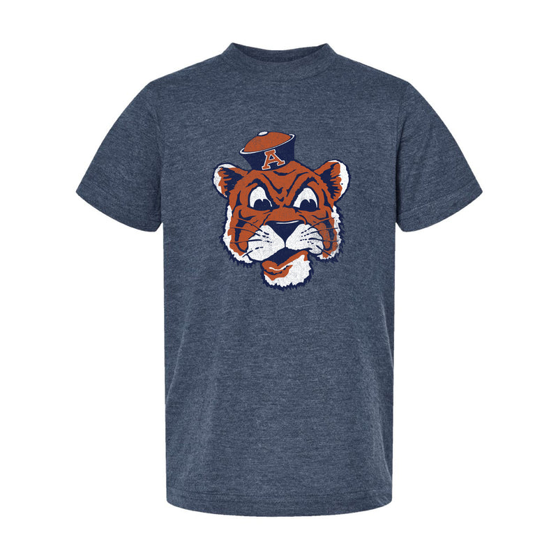 The Big Beanie Tiger | Youth Heather Denim Tee