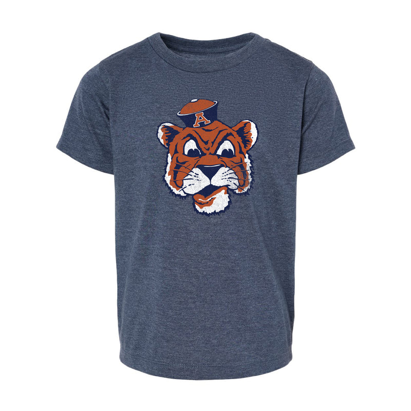 The Big Beanie Tiger | Toddler Heather Navy Tee