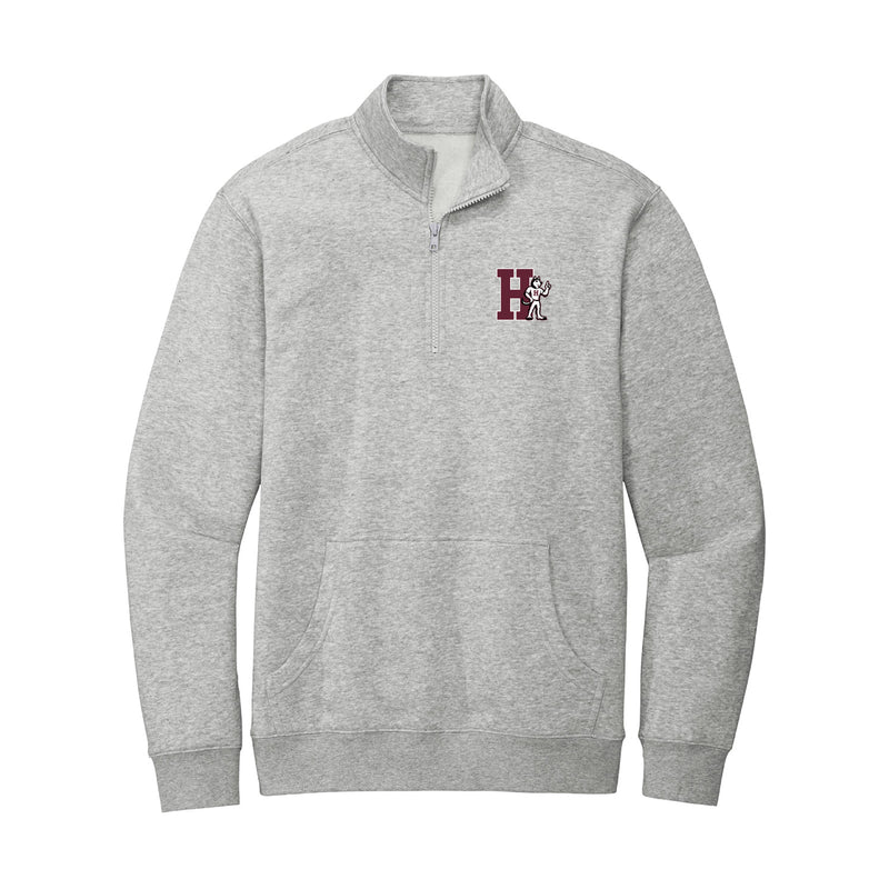 The Big H Huskies | Light Heather Grey 1/4 Pullover