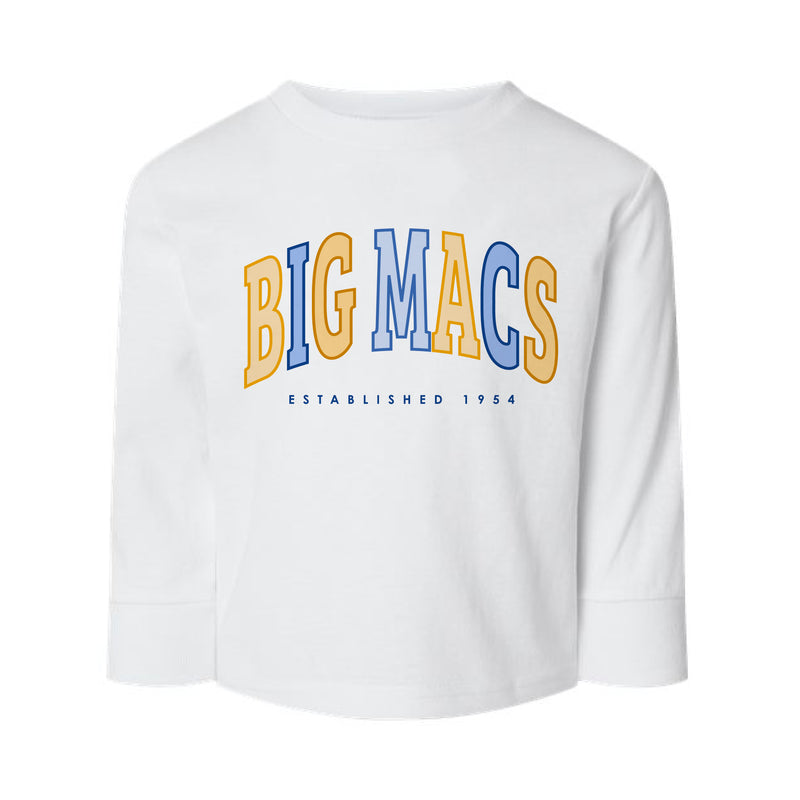 The Big Macs Multi | White Long Sleeve Youth Tee