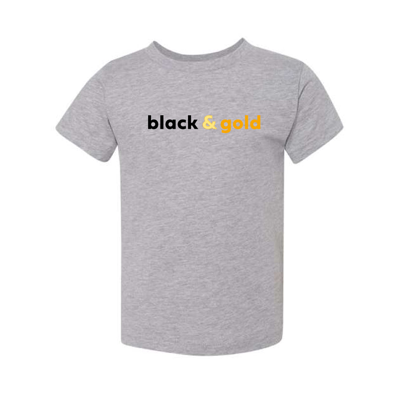 The Black & Gold | Toddler Athletic Heather Tee