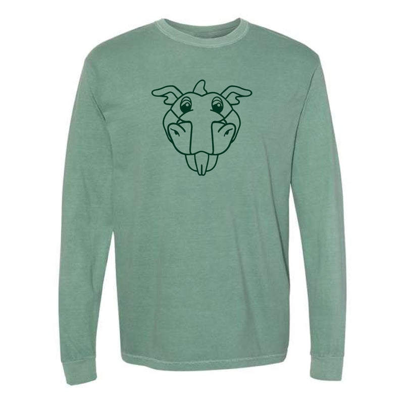 The Blaze Head Outline | Light Green Long Sleeve