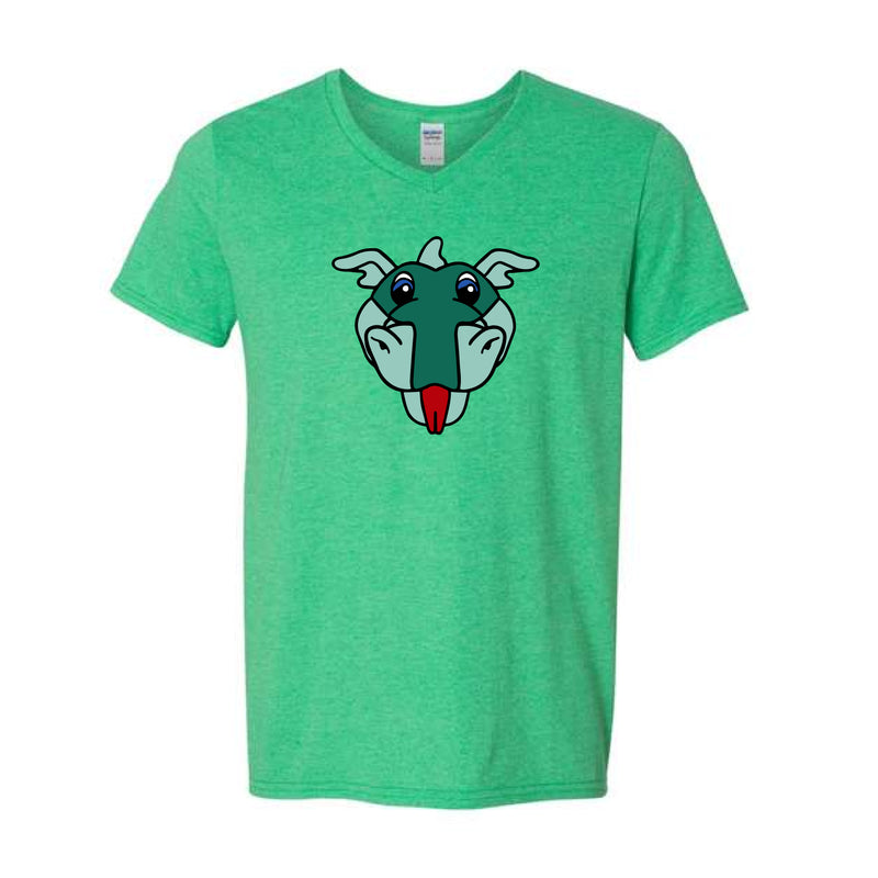 The Blaze Head | Heather Irish Green V-Neck Tee