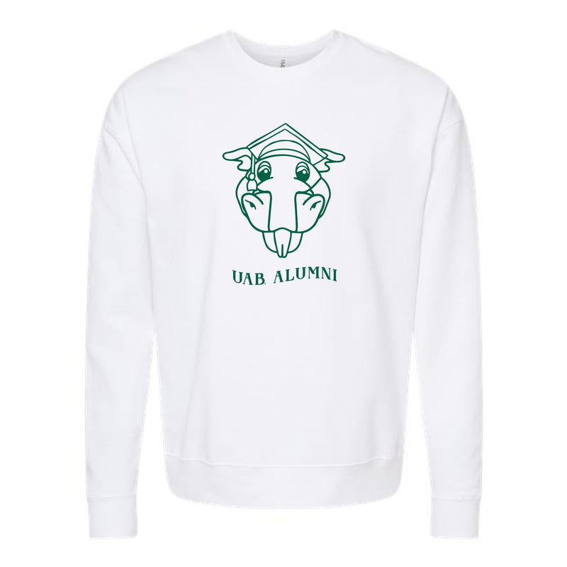 The UAB Alumni Blaze | White Sweatshirt