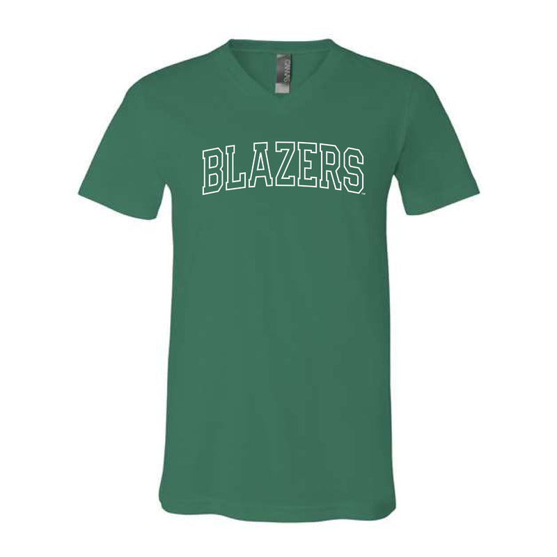 The Blazers Arch Outline | Kelly Green V-Neck Tee