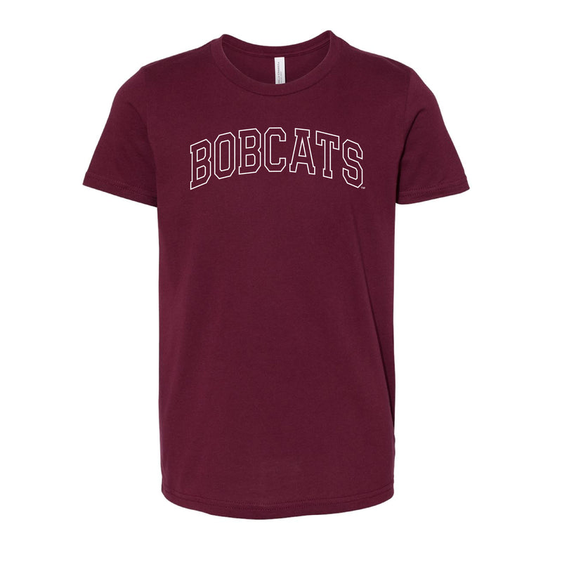 The Bobcats Arch Outline | Youth Maroon Tee