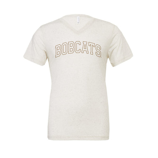 The Bobcats Arch Outline | Oatmeal Triblend V-Neck Tee
