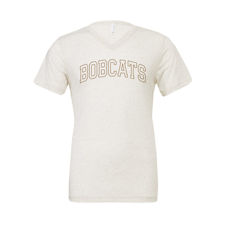 The Bobcats Arch Outline | Oatmeal Triblend V-Neck Tee